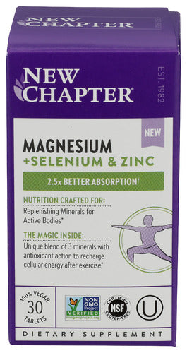 New Chapter - Magnesium + Selenium & Zinc, 30 tabs