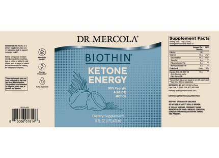 Biothin Ketone Energy — MCT Oil, 16 fl oz