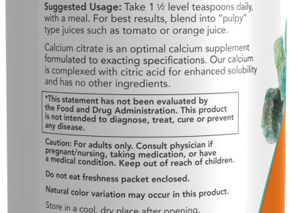 Calcium Citrate Pure Powder, 8 oz