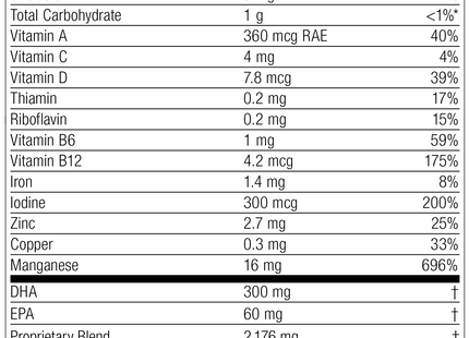 Daily Fundamentals - General Health, Rev 09 Supplement Facts