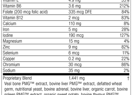 Immune System Health Pack, Rev 03 Supplement Facts