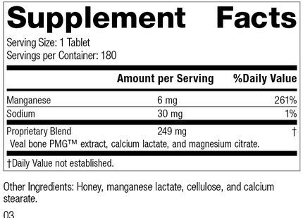 Biost®, 180 Tablets, Rev 03 Supplement Facts