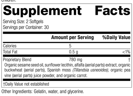 Chlorophyll Complex™, 60 Softgels, Rev 33, Supplement Facts