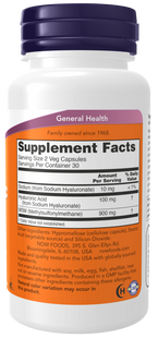 Hyaluronic Acid 50 mg Veg Capsules