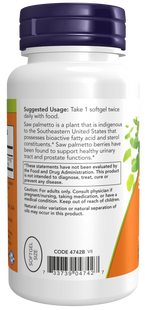 Saw Palmetto Extract 160 mg Softgels