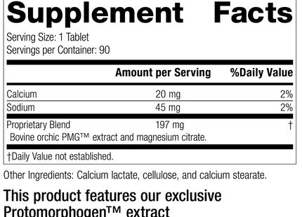 Orchic PMG®, 90 Tablets, Rev 15 Supplement Facts