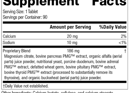 Paraplex®, 90 Tablets, Rev 11 Supplement Facts