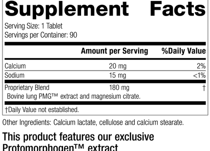 Pneumotrophin PMG®, Rev 16 Supplement Facts