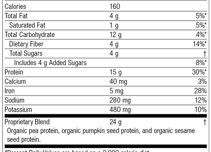 Veg-E Complete Pro™ Chocolate, 26 Ounces, Rev 07 Supplement Facts