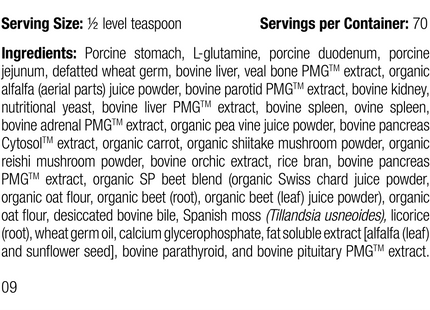 supplement fact label