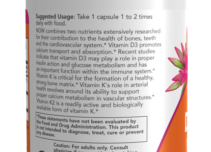 Vitamin D-3 & K-2 Veg Capsules