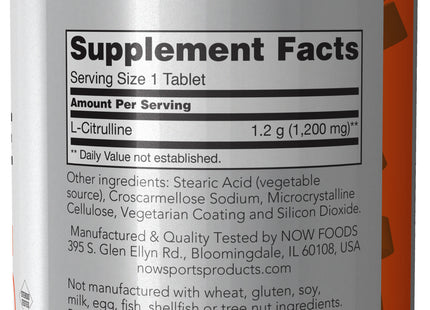 L-Citrulline, Extra Strength 1200 mg Tablets