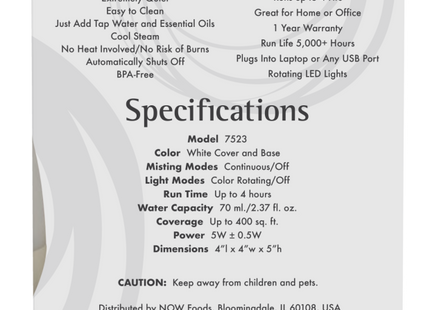 USB Ultrasonic Essential Oil Diffuser